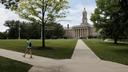 Old Main at the Penn State University campus in State College, Pa.