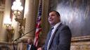 Mark Rozzi addresses the Pennsylvania House after being selected speaker.