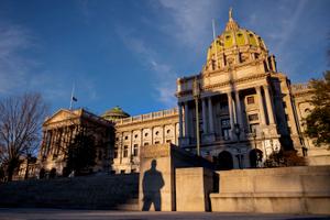 The Pennsylvania Capitol building in Harrisburg.