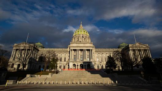 The Pennsylvania State Capitol Building in Harrisburg.