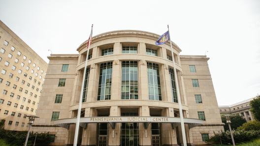 The Pennsylvania Judicial Center in Harrisburg, near the state Capitol building.